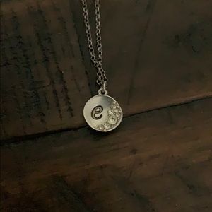 “e” charm necklace 16”, lia Sophia